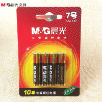 晨光（M&G）宁选 无汞碱性电池 无汞环保干电池1.5V 7号 4粒/排 ARC92557 4粒