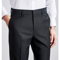 Tri-polar 西裤夏季薄款 西裤修身商务职业西装 黑色