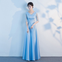 合唱礼服女长裙宴会主持人晚礼服裙