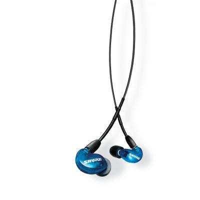 Shure/舒尔 SE215音乐耳机入耳式 线控动圈隔音耳机hifi听歌耳塞 蓝色