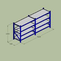 合威 货架长4200*宽800*高2600mm承重500KG(单位：个) HWHJ2600