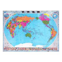 五岳 地质版 办公室墙画覆膜挂画 世界地图 1.5*1.1m(计价单位:副)