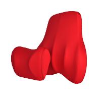 爱车屋(ICAROOM)汽车头枕腰靠套装 记忆棉颈枕头靠枕 四季通用车用办公座椅护腰靠垫腰 I-655/652MN-R