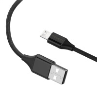 品胜(PISEN) Micro USB抗折断编织充电数据线(1200mm)(魔幻黑)纸质彩盒装- 国内版CN