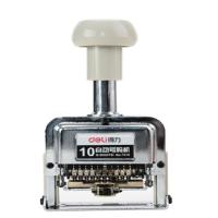 得力(deli) 自动号码机 手动打码机编号打号器页码机6位日期可调数字印章 7510 [10位自动号码机]