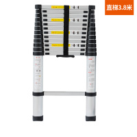 Pouch节节升铝合金加厚直梯单侧梯单面梯折叠一字工程梯家用梯子伸缩梯