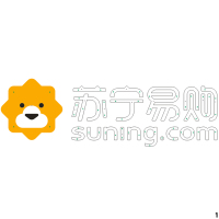 狮子标+苏宁易购+suning.com 横版(平板发光字)欧邦标识