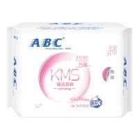 ABC卫生巾汉方纯棉超薄夜用285mm6片姨妈巾