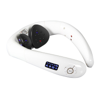 和正-(Hezheng)HZ-JZA-1颈椎按摩仪 颈部按摩器 低频脉冲颈部仪 语音提示热敷振动护颈器 充电便携 白色