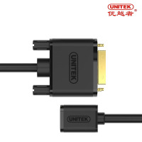 优越者(UNITEK) DVI转HDMI转接线 公转母双向转换电脑笔记本电视转换器 0.25米