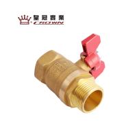 皇冠 内丝碟柄球阀 DN25F*DN25M (个)J阀蝴蝶柄铜球阀内外丝球阀 水阀