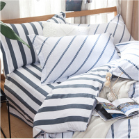 企购优品 单人枕套纯棉条纹一只装