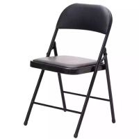 宏聚 Y0023 普通折叠椅 办公椅 黑色职员椅 休闲椅