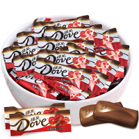 德芙婚庆丝滑牛奶颗粒巧克力500g自立袋(约100颗)