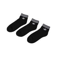 adidas阿迪达斯三叶男袜运动袜三条纹低帮休闲袜EE1151