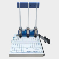 奇砚QY-15A三孔打孔机强力带刀打孔器 干部人事档案三孔装订机 重型3孔打孔机切纸 可打150张 QY-15A带3MM