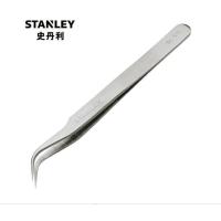 史丹利 不锈钢精密镊子夹持元器件 弯头短镊子118mm 94-516-23