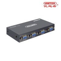 优越者 (UNITEK) U-8705 VGA切换器4进1出 高清视频转换器切屏器 电脑显示器监控共享器 (不配线)