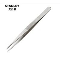 史丹利 不锈钢精密镊子夹持元器件 尖头防滑长镊子175mm 94-518-23
