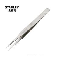 史丹利 不锈钢精密镊子夹持元器件 宽头镊子120mm 94-514-23
