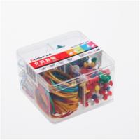 齐心 YC B3645 办公文具混合套装多彩色票夹回形针工字钉橡皮筋