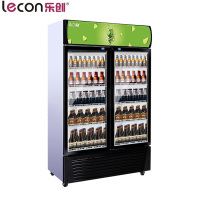 乐创(lecon) 饮料柜展示柜冷藏柜立式冰柜商用冰箱饮品啤酒蔬菜水果保鲜冷柜鲜花柜陈列柜 双门风冷下机组普通门青柠绿