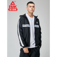 匹克(PEAK)外套男2019秋季新款保暖防风休闲跑步连帽运动服风衣上衣男DF293031