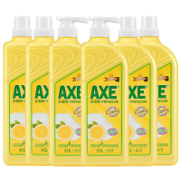 AXE柠檬洗洁精1.18kg*6瓶装蔬果洗涤碗剂家庭装维E护肤香港斧头牌整箱