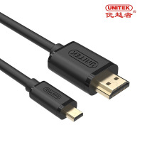 优越者(UNITEK) Y-C152A Micro HDMI转HDMI线 4K*2K平板/相机连电视数据转换线 1米