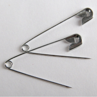 得力 老式简易别针 儿童安全别针鹰蝶牌别针固定衣服保险小曲别针500枚