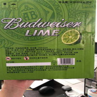 百威劲柠啤酒330ml*24瓶 青柠果味啤酒