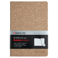 齐心 (COMIX) C5832 软木纹皮面 笔记本 25K 122张 黄色一百起订 单个价格