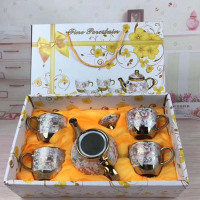 C&C HC-045 欧式电镀陶瓷茶具陶瓷杯套装 100套起订