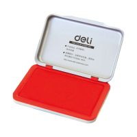 得力(deli)9891印泥印台财务办公用品红色 JH