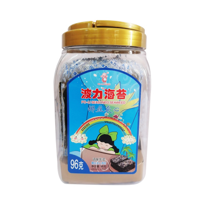 波力 海苔椰丝夹心脆 96g (约48包)紫菜脆片海苔儿童休闲食品