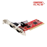 优越者(UNITEK) Y-7503 PCI转RS232双串口台式机扩展卡 DP9针 COM口 工控卡