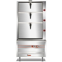 德玛仕(DEMASHI)三门海鲜蒸柜蒸车 蒸菜蒸鱼蒸包蒸饭柜电蒸箱 燃气蒸箱 电热蒸箱工程单 1200*950*1900