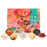 【年货礼盒】富昌福迎礼盒C—合家团圆2.14kg（莲子银耳百合枸杞桂圆桃胶大枣）团购节日送礼员工福利节日礼品定制
