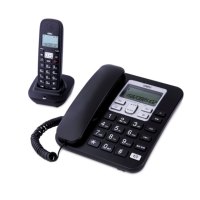 得力(deli) 791电话机座机 固定电话 办公家用 子母机 黑