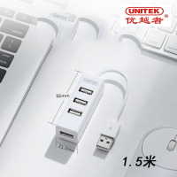 优越者(UNITEK) Y-2140G USB分线器 2.0 4口HUB扩展集线器 0.8米