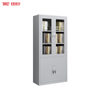[田珍]大器械文件柜资料柜档案柜凭证柜财务储物柜办公带锁通节铁皮柜