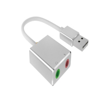 高多(GALDOR)GD-K37 USB2.0铝合金二合一外置声卡 支持7.1声道