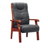 广圣GS会议椅 老板椅实木椅 办公椅 皮质电脑椅 大班椅