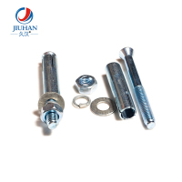 久汉 膨胀螺栓(国标) 空调支架膨胀螺丝钉M10*200 国标镀锌膨胀螺栓 160支/箱