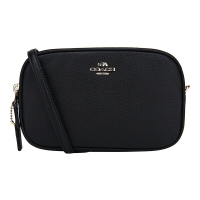 COACH 蔻驰 奢侈品 女士专柜款黑色皮革单肩斜挎包女 65547 LIBLK