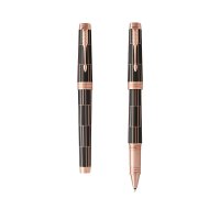 派克(PARKER)首席豪华巧克力玫瑰金夹宝珠笔