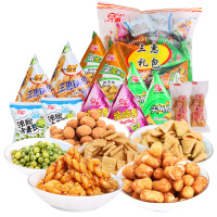 三惠零食大礼包420g尖角脆组合休闲零食小吃膨化食品