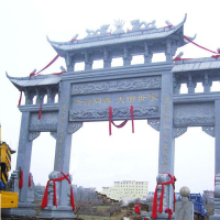 石雕牌楼石头牌坊大理石牌楼门楼景观大门公园门口花岗岩