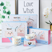 卡通陶瓷碗筷餐具套装 两碗两筷