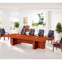 广圣GS 3.8米实木会议桌 木皮油漆会议桌 培训桌洽谈桌 长形会议桌